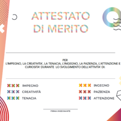 Attestato di MERITO (10 pezzi)